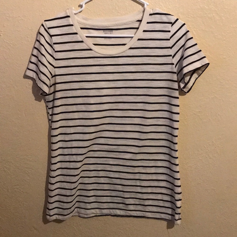 Cream and black stripped shirt